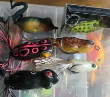 Mixed Frog Lot  Lake Finds, 6thSense,Jackall,Panther Martin..ect