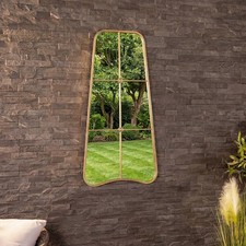 Charles Bentley Copenhagen Mirror in Gold Weather Resistant
