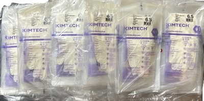 100 Pair Sterile White Nitrile Glove Size 6.5 Kimtech G3 12 , 6 Mil EXP 2029. BC