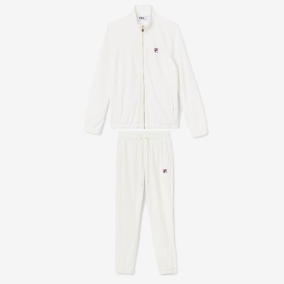 Fila Men Velour Tracksuit Sweatsuit Ravid Set Beige Cream Velvet Size XL  2XL NWT