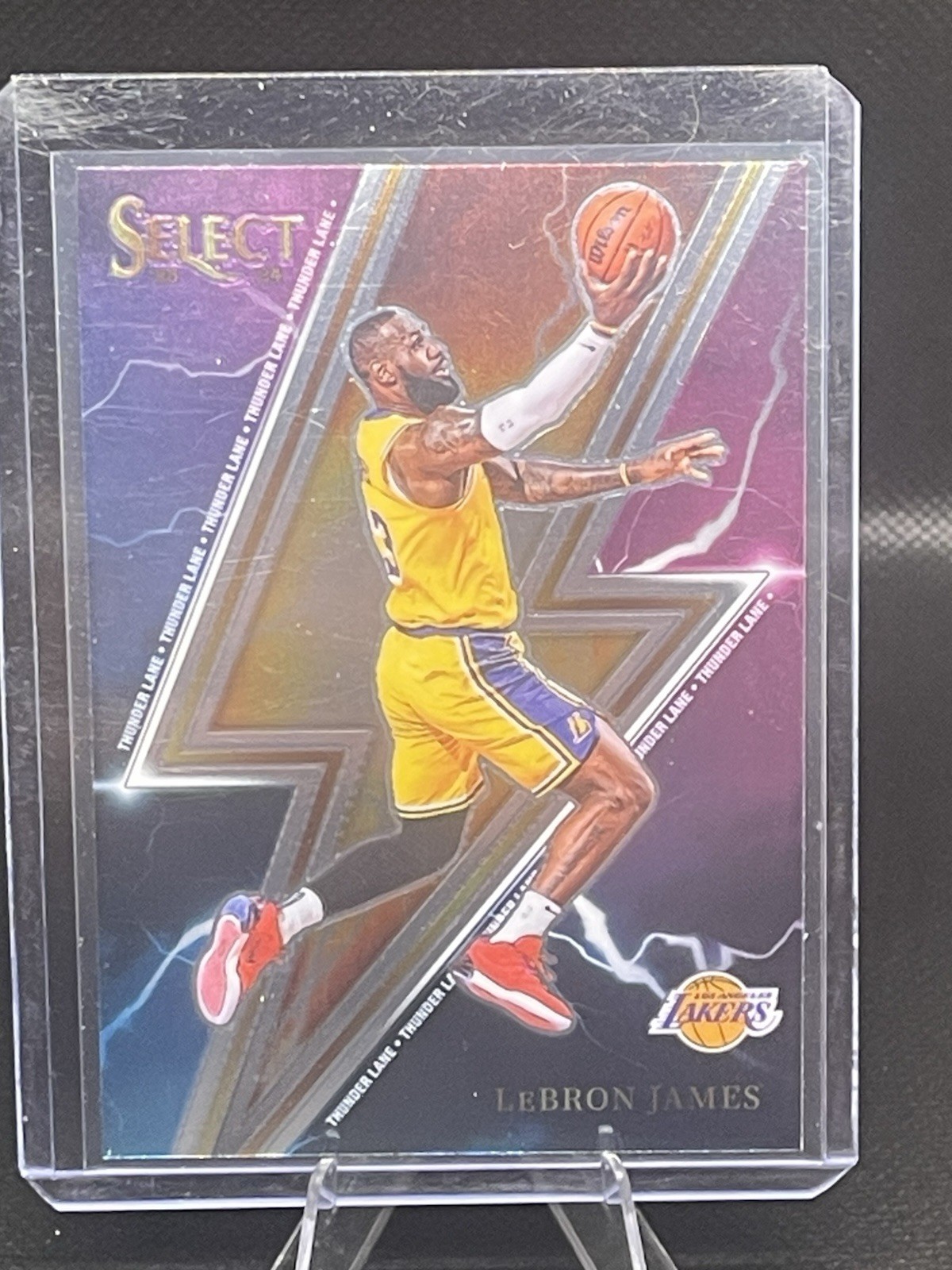 2023-24 Panini Select - Thunder Lane LeBron James #8 Silver Prizm