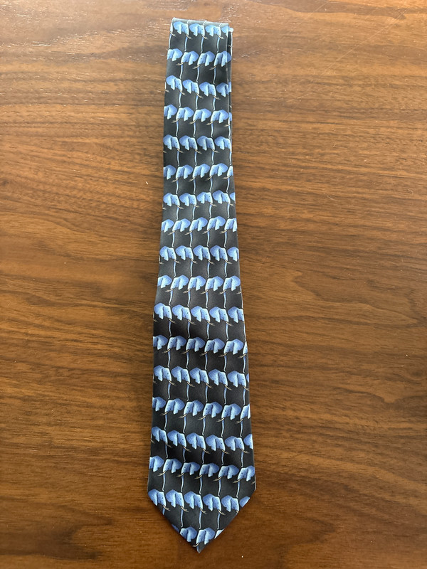 Childs Tie Designer Blue Elephant Necktie By Mark Jason 49" x 2.75"