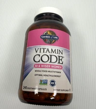 Garden of Life Vitamin Code 50 & Wiser Women Capsules 240 Capsules Exp 01/2027