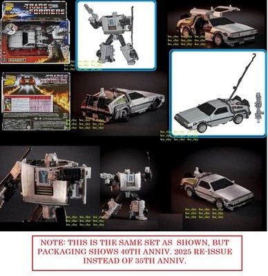 Transformers Back to the Future 40th Crossover Gigawatt Delorean Time Mach NEW!