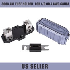 300AMP ANL FUSE HOLDER INLINE FOR CAR AUDIO-WITH 300 ANL FUSE FOR 1/0 OR 4 GAUGE