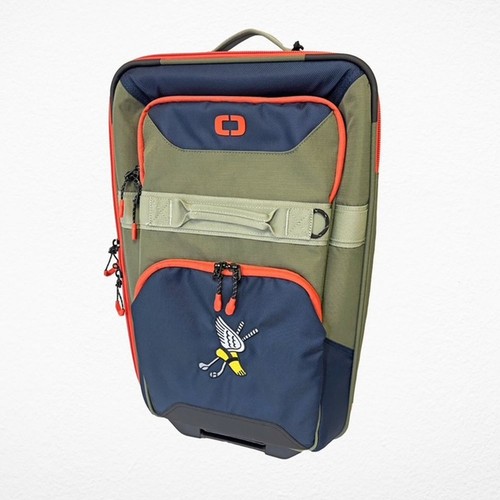 Ogio Alpha Layover Travel Luggage Bag (Midnight/Olive) Winged Foot GC Logo