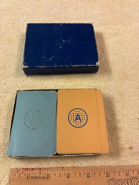 Vintage Deck of Cards with a Large "A"