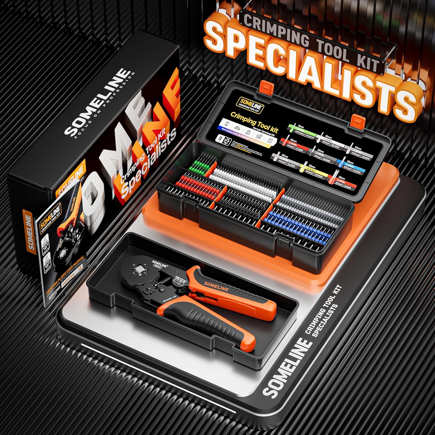 SOMELINE Ferrule Crimping Tool Kit,Self-Adjusting Pliers for Wire ...