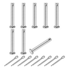 8Pcs M6x40mm 304 Stainless Steel Single Hole Clevis Pins with Cotter Pins