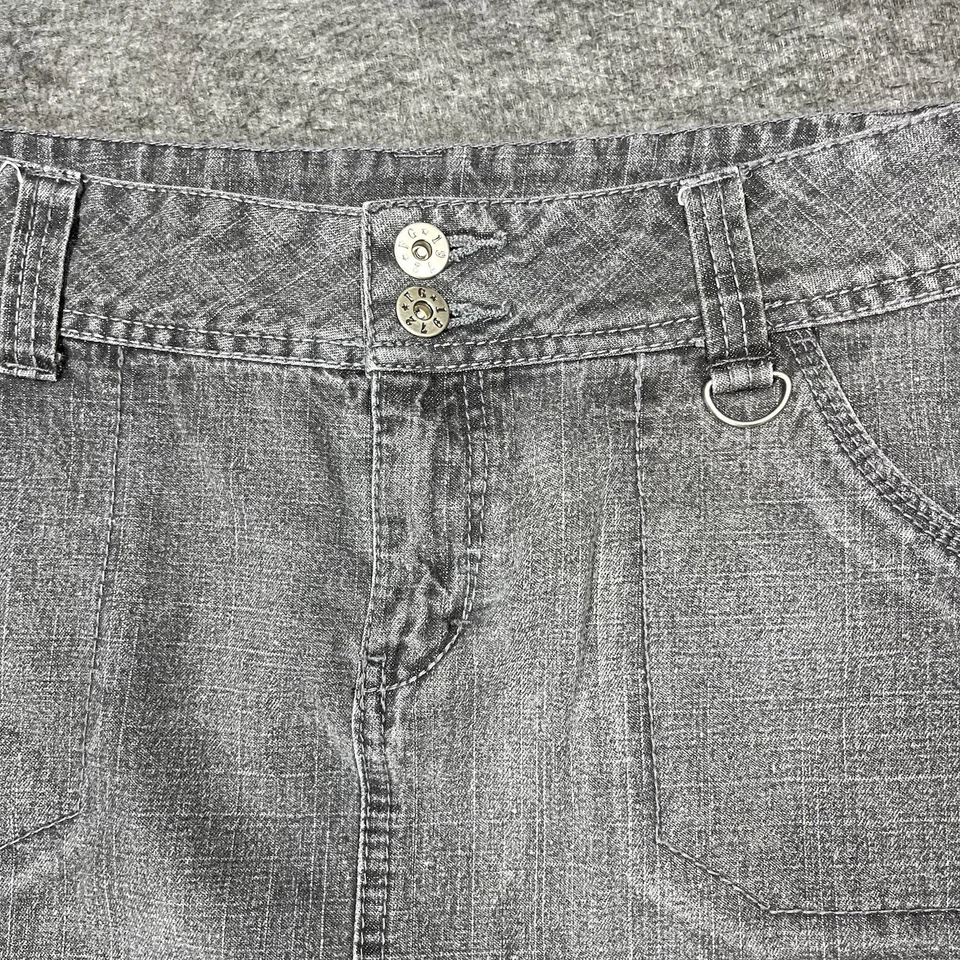 Faded Glory Gray Denim Skirt womens 6 Jean Stretch Summer Preppy Y2K Above Knee - Image 3 of 4