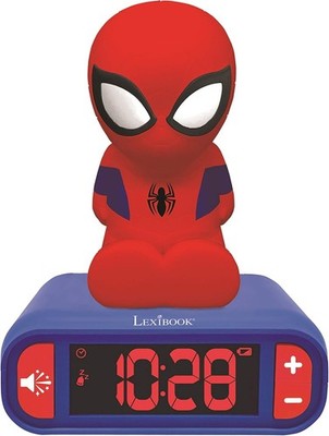 LEXiBOOK - Marvel Spider-Man Digital Alarm Clock with Night Light Snooze and Mar