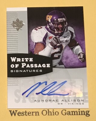 2007 Upper Deck Ultimate Collection Aundrae Allison #WP-AA Rookie Autograph Card