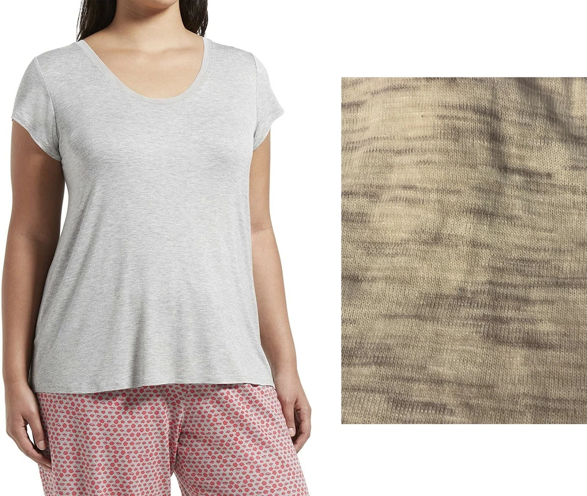 HUE Women s Sleepwell with Temptech Short Sleeve Pajama Sleep Top