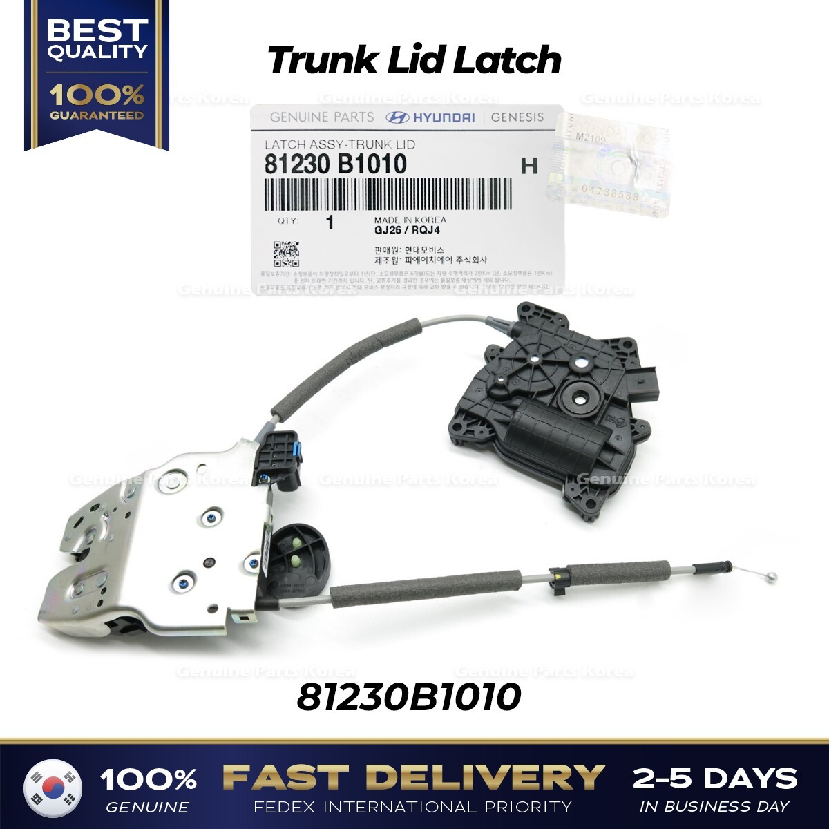 ⭐Genuine⭐ Trunk Lid Latch 81230B1010 for Hyundai Genesis G80 | eBay