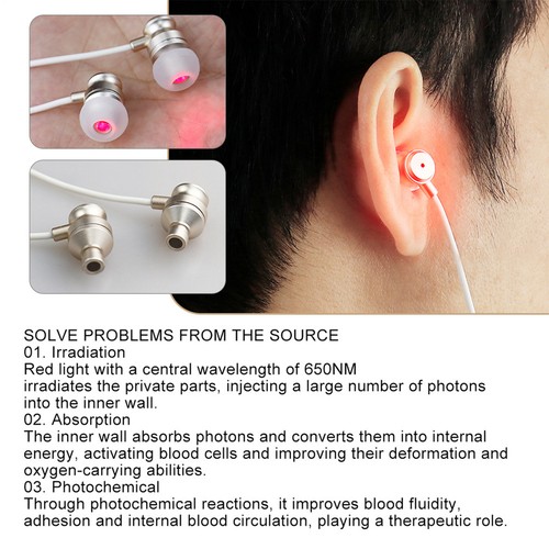 Tinnitus Earplug 650NM Laser Therapy For Ear Nose Tinnitus& Rhinitis Relief - Picture 11 of 12