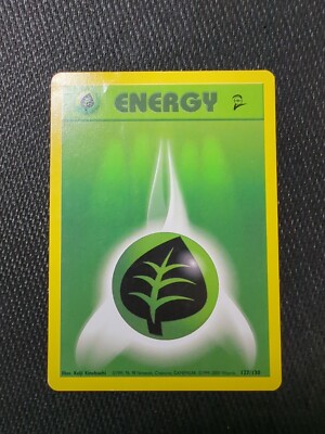 Pokémon TCG Grass Energy Base Set 127/130 Common