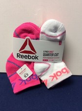 Reebok Girls Low Cut Socks Size Small 4-8 Assorted Colors