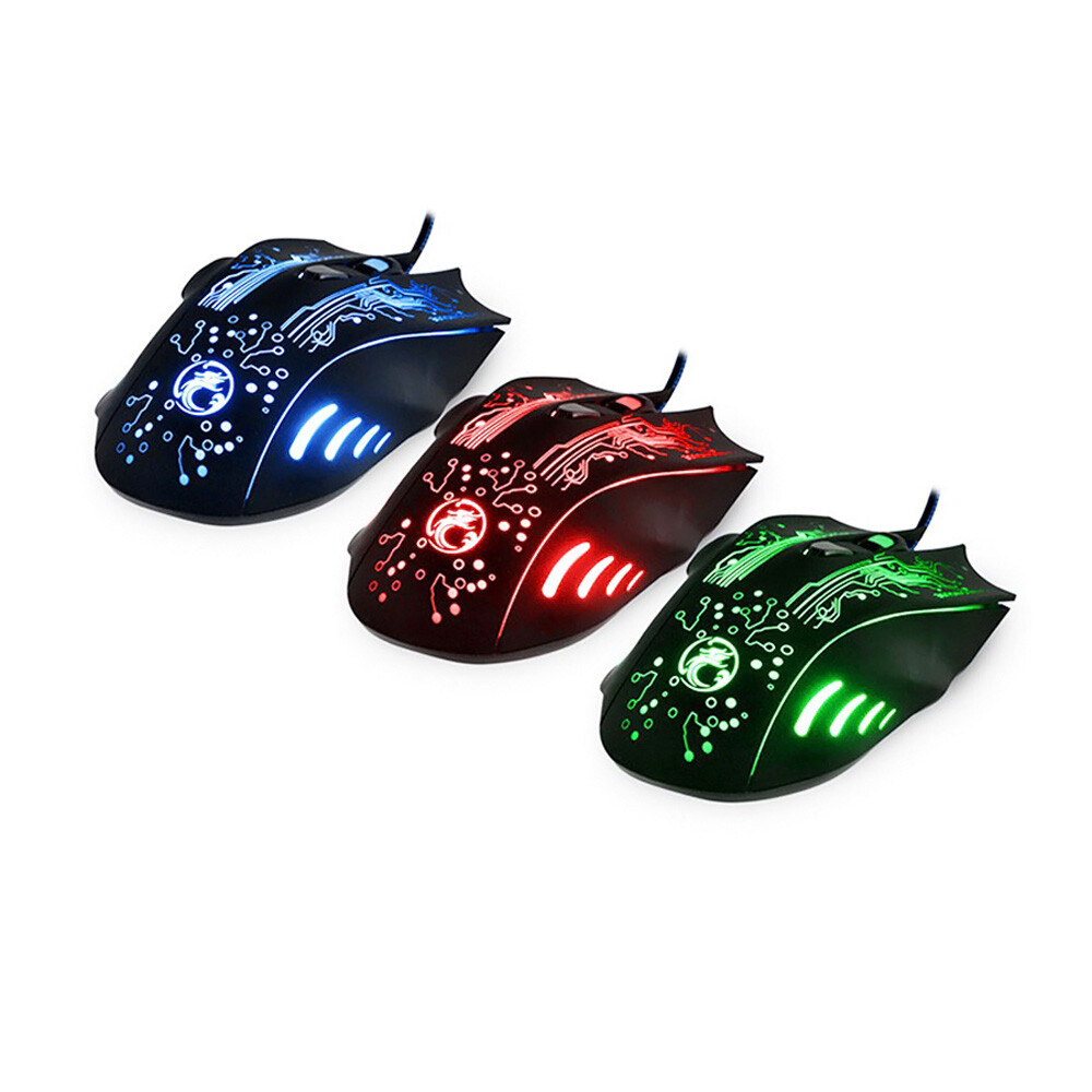 High-Precision 5500 DPI USB Optical Gaming Mouse with 6 Buttons and 7 LED Lights-image