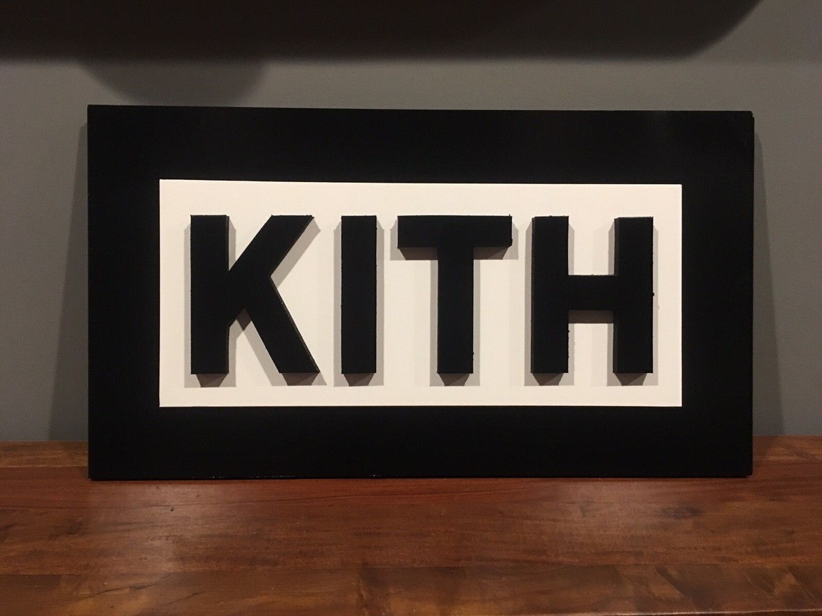 【本物保証 /関税・送料無料】KITH/RONNIE FIEG Kith Box Logo Sign Display Wall Art Work Artwork Ronnie Fieg