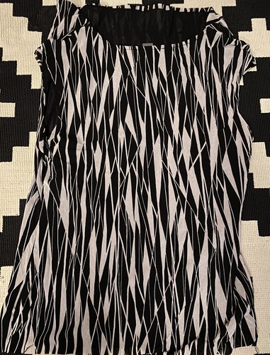 Josephine Chaus - Size LARGE - Geometric STRIPE Blouse - Picture 2 of 3