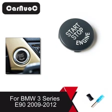 Black Engine Start Stop Button Switch Cap Cover Trim For BMW 3/5 Series E90 X1