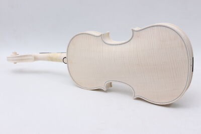 Handmade 4/4 Professional Unfinished Violin One Piece Flame Maple Back Spruce