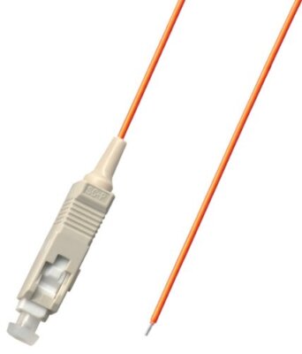 SC Multimode 62.5/125 Simplex Pigtail Fiber Optic 1M 0.9 mil for Splice