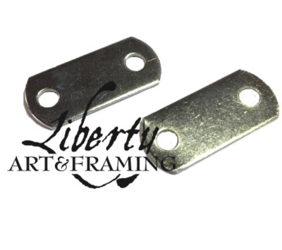 100 x 0/0'' FLAT Picture Frame Offset Clips With Screws for Canvas, Mirrors, etc
