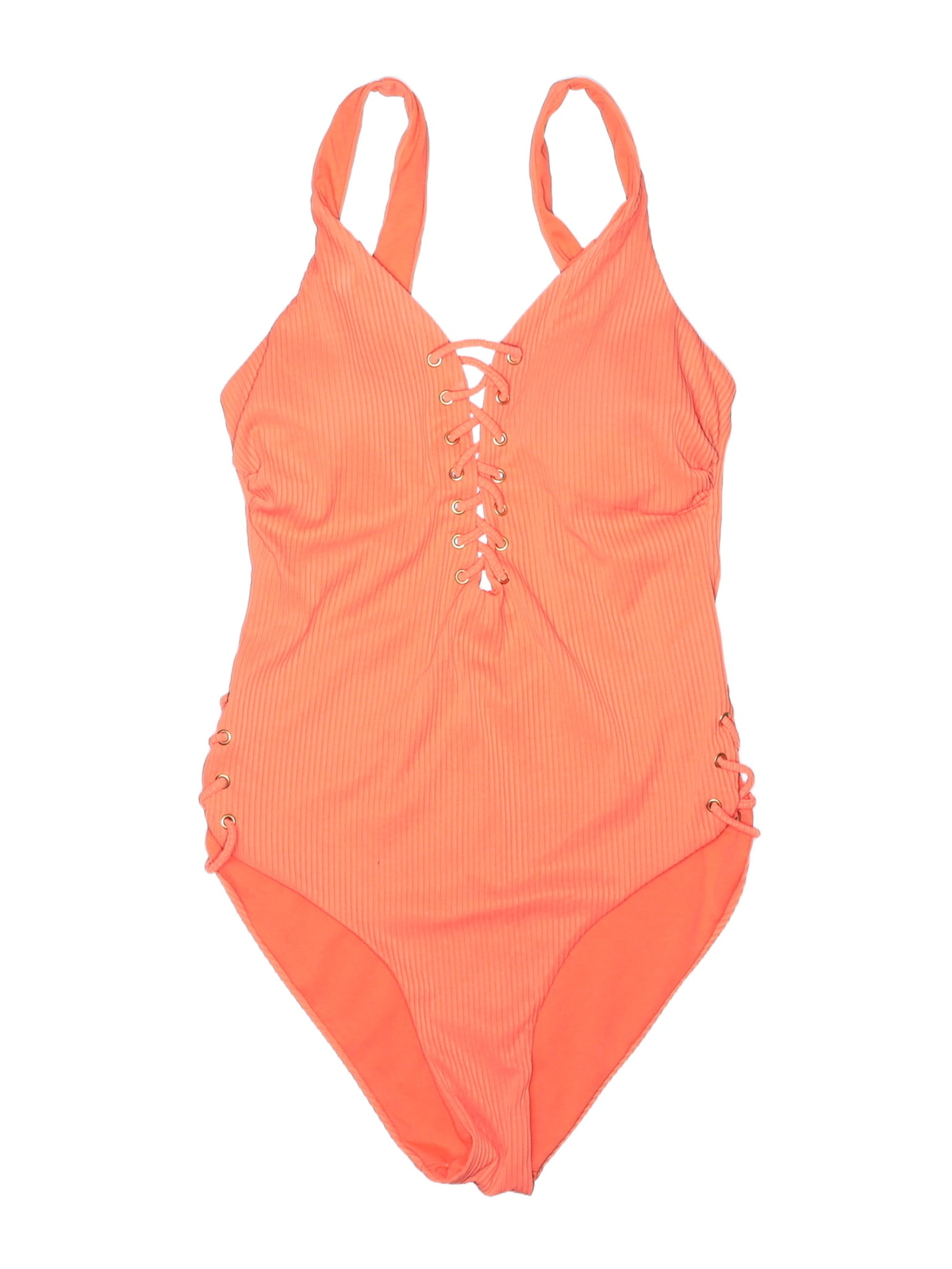Tini bikini Women Orange One Piece Swimsuit M Gem