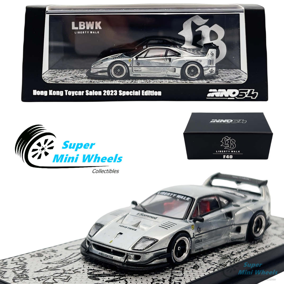 CHASE ! INNO64 1:64 LBWK Ferrari F40 Matte Black Hong Kong CHASE ! INNO64 1:64 LBWK Ferrari F40 Matte Black Hong Kong