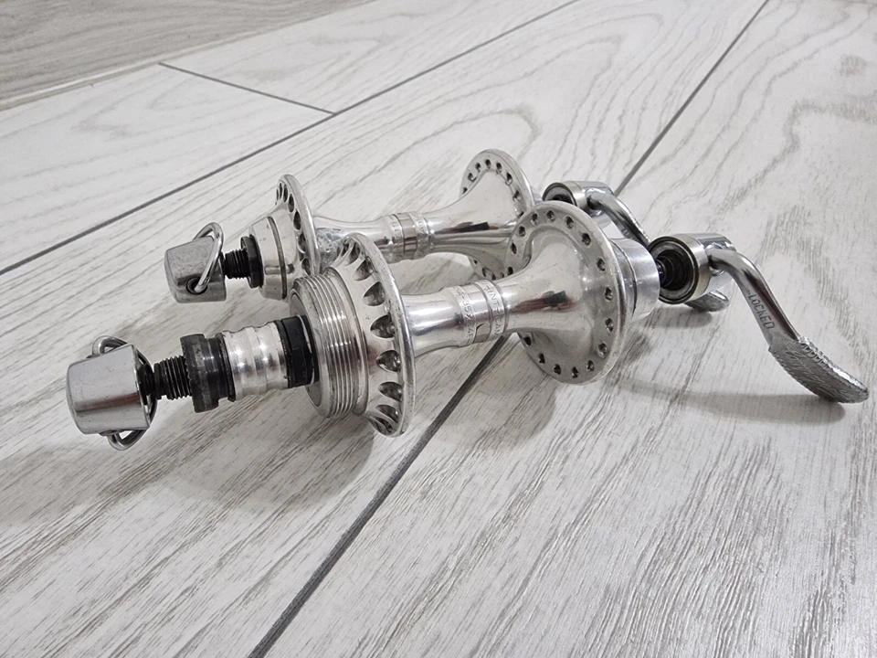 Classic Campagnolo C-Record Bicycle Hub Set Front/ Rear Road Bike Hubs 36H RARE - Image 2 of 4