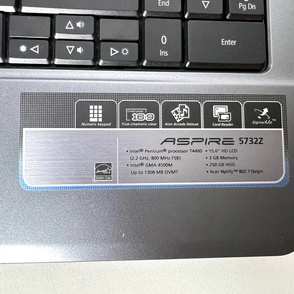 Acer Aspire 5332 intel 2.2ghz 3gb Ram Powers On When Plugged In Parts Or Repair - Image 3 of 4