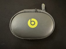Beats By Dre Soft Carry Case Zip Storage Earbuds Gray Yellow Pouch Only