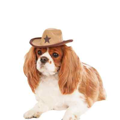 Rubies Pet Shop Boutique Pet Halloween Costume Accessory Brown Cowboy Hat S/M
