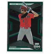 2023 Panini Elite Edition Baseball Cole Carrigg Status Green #'D 424/499 #29