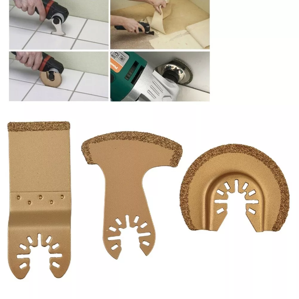 Oscillating Multi Tool Multi Tool Tile Grout Cutter 3 Pcs Set Carbide Saw Blade