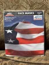 Unibody Soft Stretch Face Mask Wavy American Flag