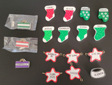 Set of 17 Wooden Assorted Christmas: Ornament / Decoration / Display / Plaque
