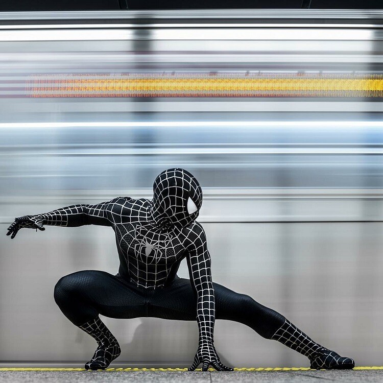 The Amazing Spider-Man 3 Black Venom Spider-Man Bodysuit Cosplay