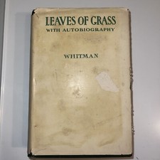 Antique, 1900 Walt Whitman Leaves of Grass with Autography, David McKay with DJ