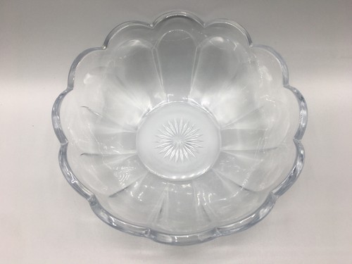 Heisey Clear Glass Panel Colonial Scalloped Rim Side Salad Bowl Signed Vintage - Picture 3 of 17