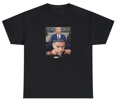Repeat The Line T Shirt Funny Republican Humor Hunter Joe Biden Key Bump Tee