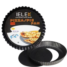 Tart Flan Pie Pan Nonstick Heavy Duty 10 Inch Quiche Cheese Molds With Remova...