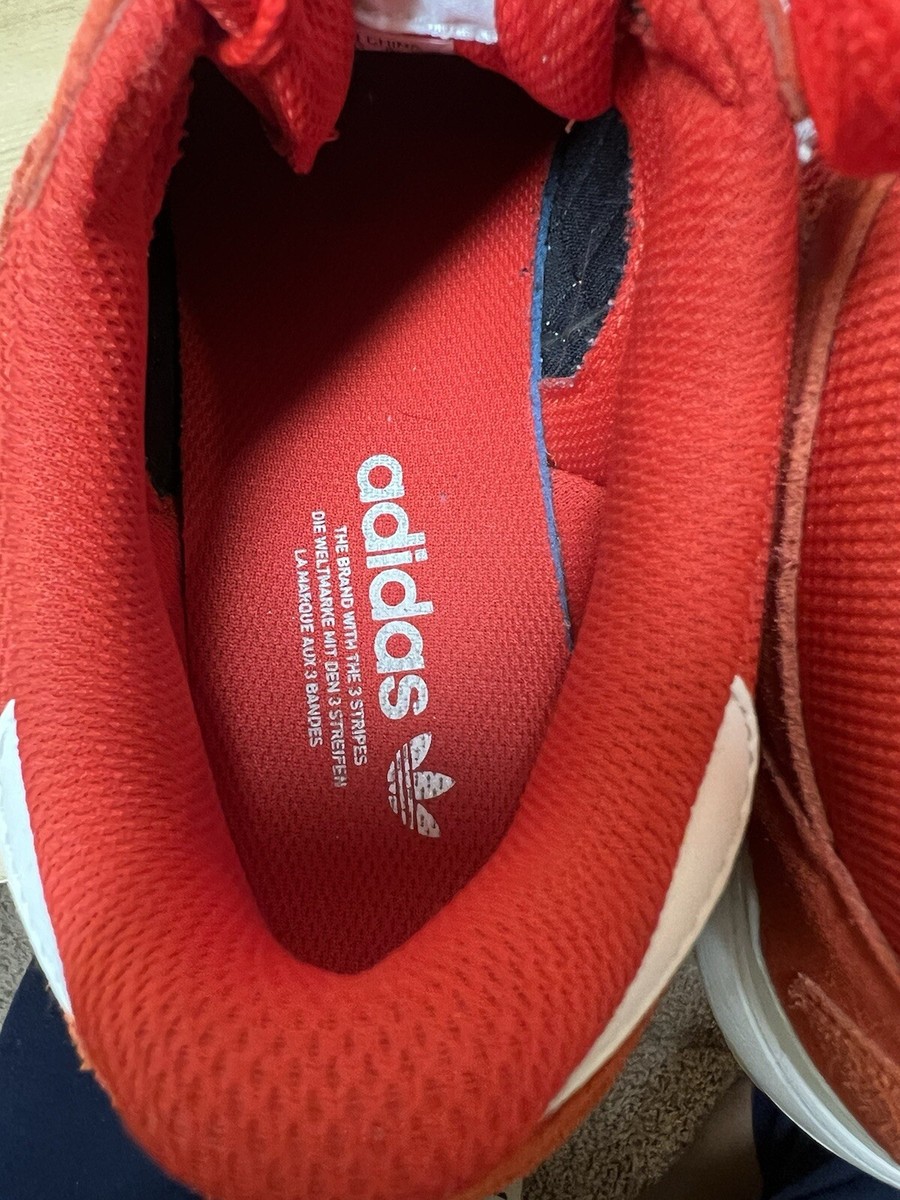 Adidas Mens ZX 700 Running Shoes Red BB1214 Leather Lace-up Low