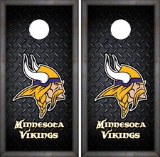 Minnesota Vikings Cornhole Wrap NFL Game Luxury Skin Board Set Vinyl Decal CO83