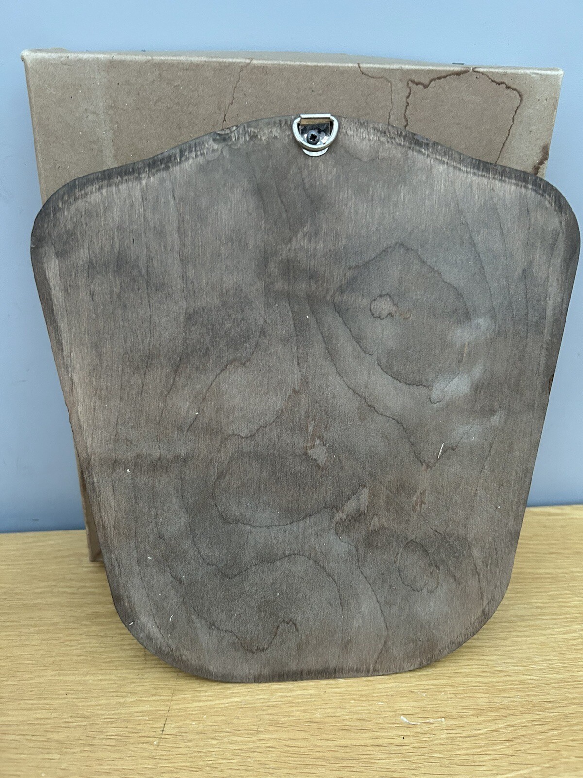 Vintage Mid Century Wood Wall Hanging Clothes Brushes + Mirror Set *New