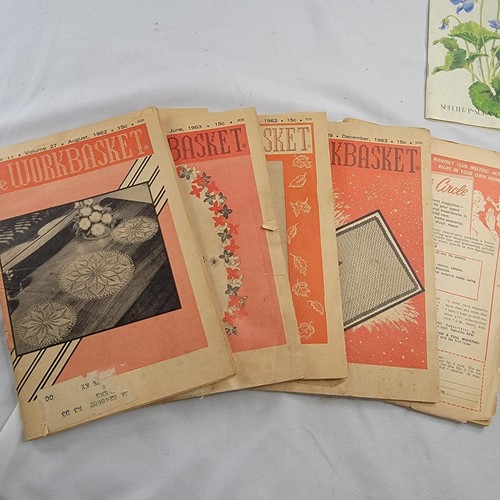 Vintage Workbasket Magazines & Farm Almanac 1998 Lot Of 11 Needlework 1960s - Picture 7 of 8
