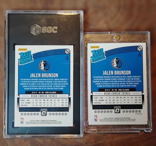 Jalen Brunson Lot beide POTENZIELLE 10ER VON DER GRÖSSEREN GRADING COMPANY NY KNICKS - Bild 2 von 6