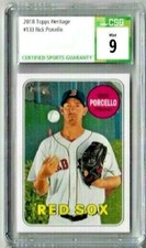 2018 Topps Heritage Rick Porcello CSG 9