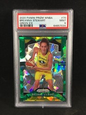 PSA 9 Pop 4 Breanna Stewart 2020 Panini WNBA Prizm Green ICE #70 Storm